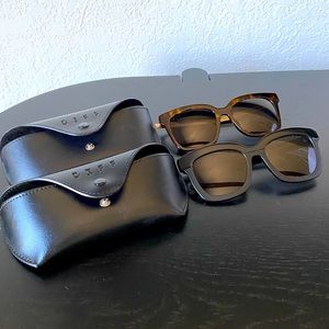 2 pair of Diff sunglasses with cases, gently used, great condition
